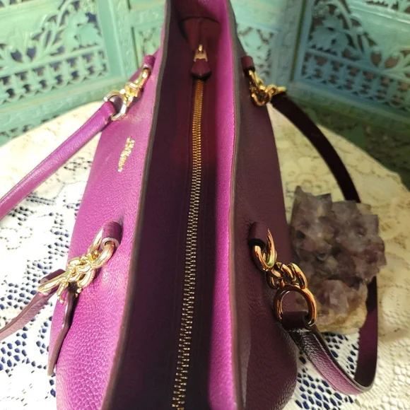 Coach | Purple Pebbled Small Sohia Tote - Picture 11 of 16